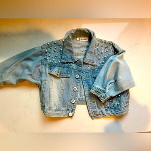 Toddler denim pearl Jean jacket